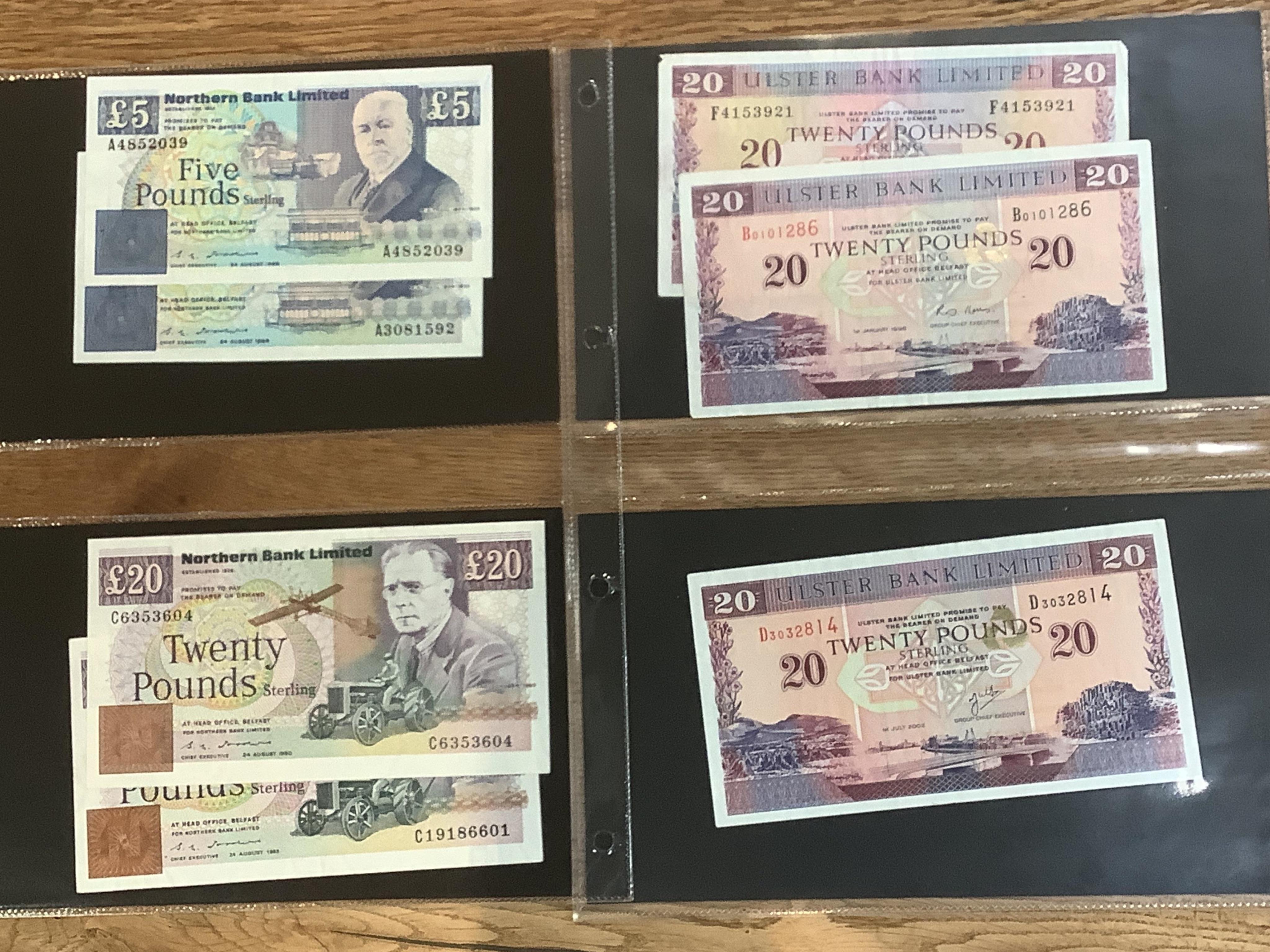 Twenty three assorted Northern Irish Banknotes